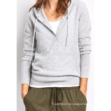 Hochwertige Frauen Pure Cashmere Hoodie Sweater